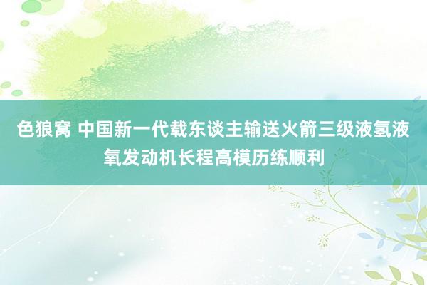 色狼窝 中国新一代载东谈主输送火箭三级液氢液氧发动机长程高模历练顺利