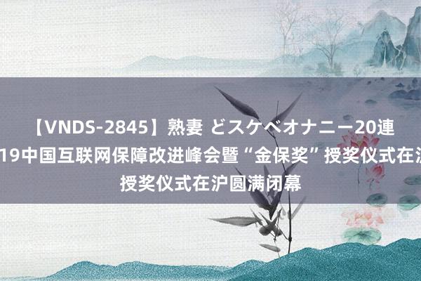 【VNDS-2845】熟妻 どスケベオナニー20連発！！ 2019中国互联网保障改进峰会暨“金保奖”授奖仪式在沪圆满闭幕