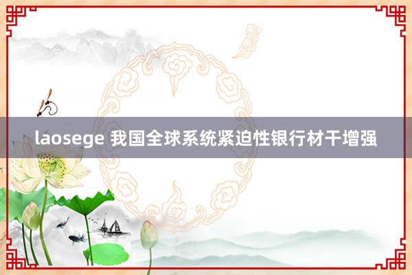 laosege 我国全球系统紧迫性银行材干增强