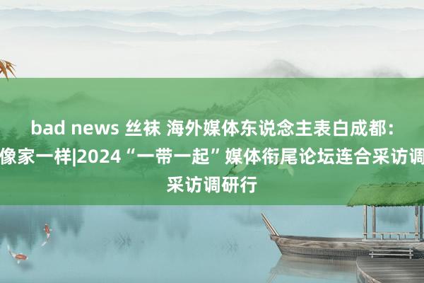 bad news 丝袜 海外媒体东说念主表白成都：这里像家一样|2024“一带一起”媒体衔尾论坛连合采访调研行