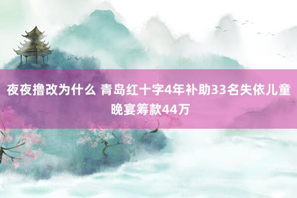 夜夜撸改为什么 青岛红十字4年补助33名失依儿童 晚宴筹款44万